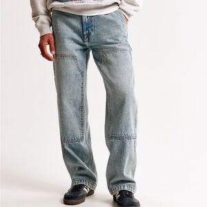 Abercrombie & fitch relaxed fit baggy denim. Work wear jeans .